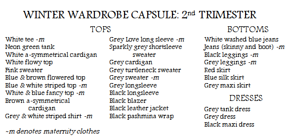 winter wardrobe: 2nd trimester