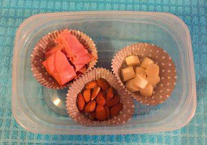 Cupcake liners keep everything in it's place.