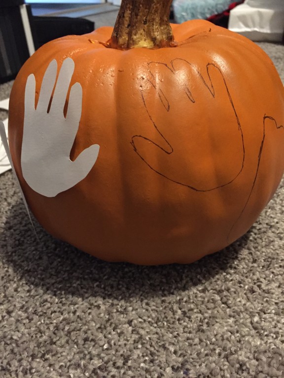 Another tip: just trace one hand and one foot, them flip them over to get the opposite.