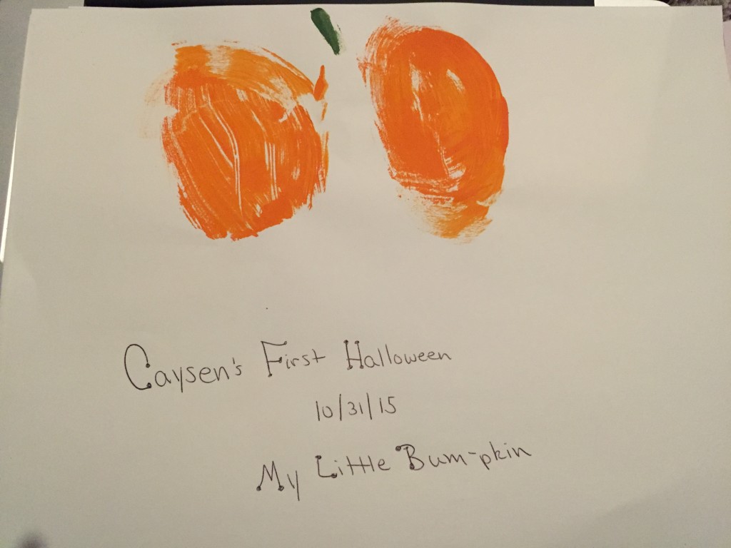 bum-pkin painting baby's firsts craft
