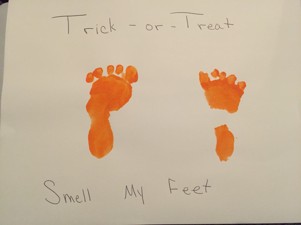 footprints baby's first crafts Halloween
